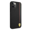 Etui Ferrari On Track Carbon Stripe na iPhone 12 Pro Max - czarne Ferrari