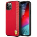Etui Ferrari On Track Carbon Stripe na iPhone 12 Pro Max - czerwone Ferrari