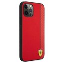 Etui Ferrari On Track Carbon Stripe na iPhone 12 Pro Max - czerwone Ferrari