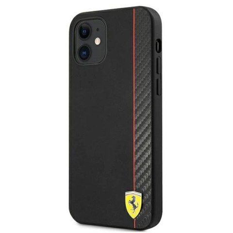 Etui Ferrari On Track Carbon Stripe na iPhone 12 mini - czarne Ferrari