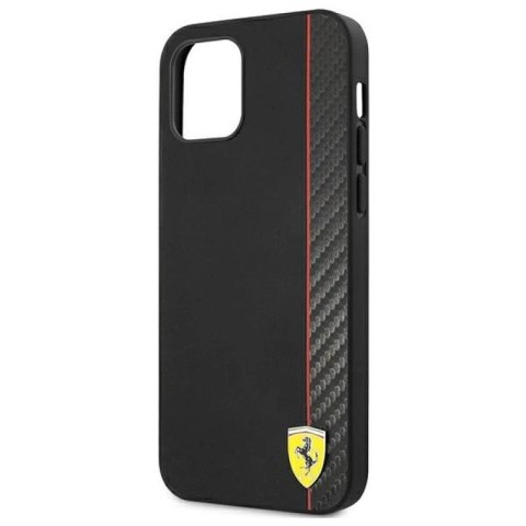 Etui Ferrari On Track Carbon Stripe na iPhone 12 mini - czarne Ferrari