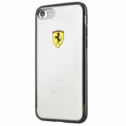Etui Ferrari Racing Shield na iPhone 7 / 8 / SE 2020 / SE 2022 - przezroczysto-czarne Ferrari