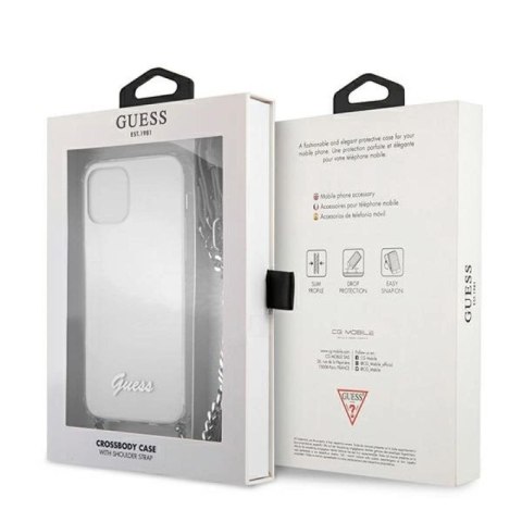 Etui Guess 4G Silver Chain na iPhone 12 Pro Max - przezroczyste Guess