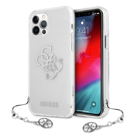 Etui Guess 4G Silver Charms Collection na iPhone 12 Pro Max - przezroczyste Guess