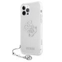 Etui Guess 4G Silver Charms Collection na iPhone 12 Pro Max - przezroczyste Guess