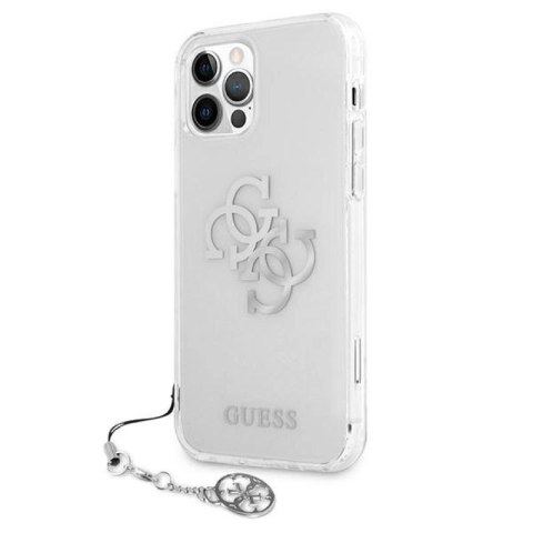 Etui Guess 4G Silver Charms Collection na iPhone 12 Pro Max - przezroczyste Guess