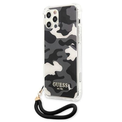Etui Guess Camo Collection na iPhone 12 Pro Max - czarne Guess