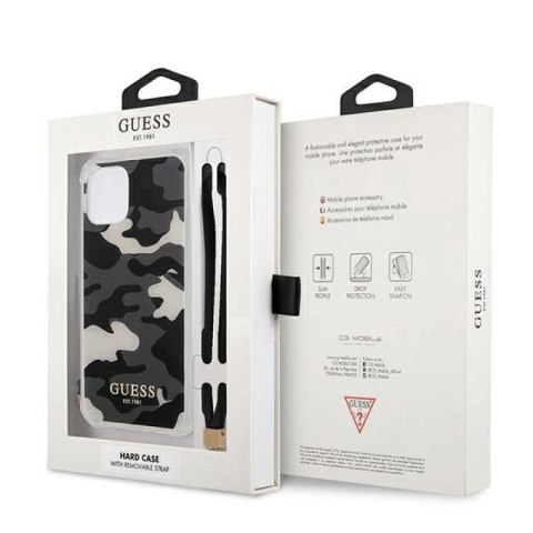 Etui Guess Camo Collection na iPhone 12 Pro Max - czarne Guess