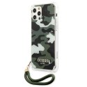 Etui Guess Camo Collection na iPhone 12 Pro Max - zielone Guess