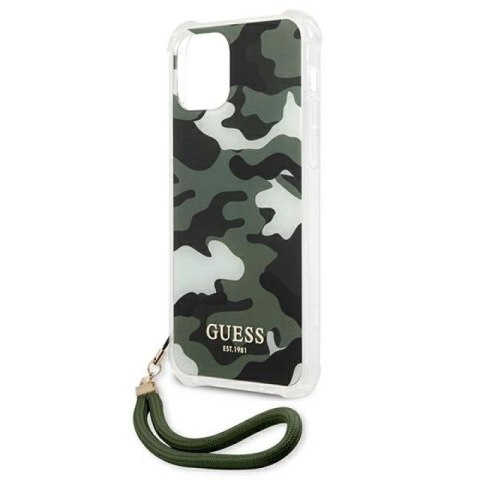 Etui Guess Camo Collection na iPhone 12 Pro Max - zielone Guess