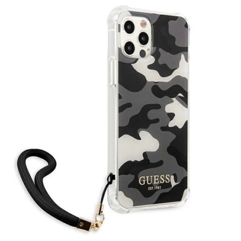 Etui Guess Camo Collection na iPhone 12 / iPhone 12 Pro - czarne Guess