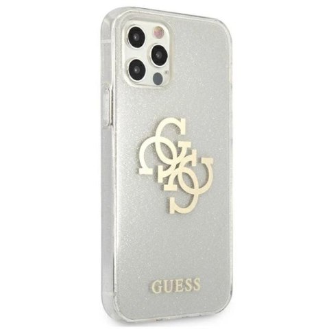 Etui Guess Glitter 4G Big Logo na iPhone 12 Pro Max - przezroczyste Guess