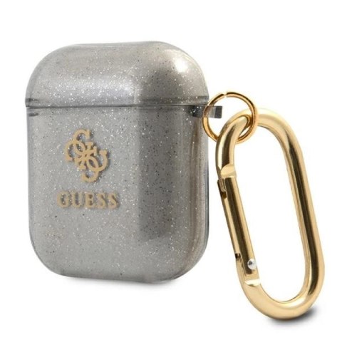 Etui Guess Glitter Collection na AirPods 1/2 - czarne Guess