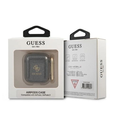 Etui Guess Glitter Collection na AirPods 1/2 - czarne Guess