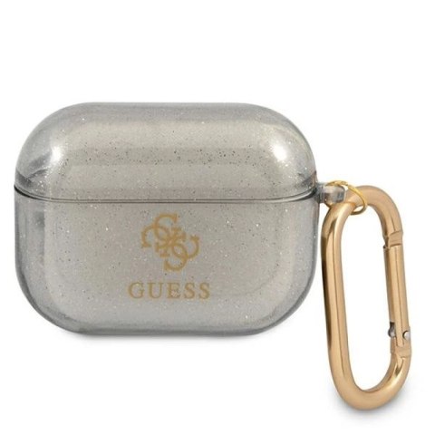 Etui Guess Glitter Collection na AirPods Pro - czarne Guess