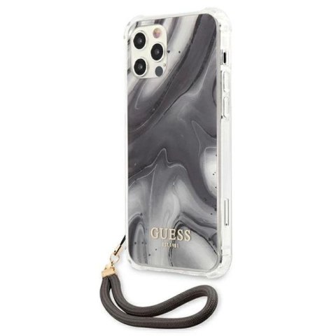 Etui Guess Marble Collection na iPhone 12 / iPhone 12 Pro - szare Guess