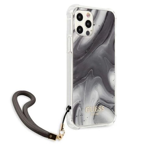 Etui Guess Marble Collection na iPhone 12 / iPhone 12 Pro - szare Guess
