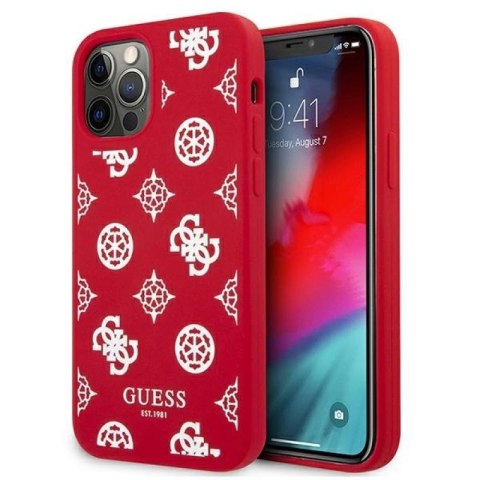 Etui Guess Peony Collection na iPhone 12 Pro Max - czerwone Guess