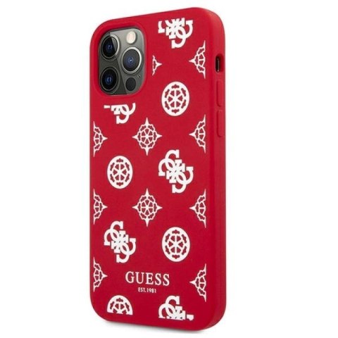 Etui Guess Peony Collection na iPhone 12 Pro Max - czerwone Guess