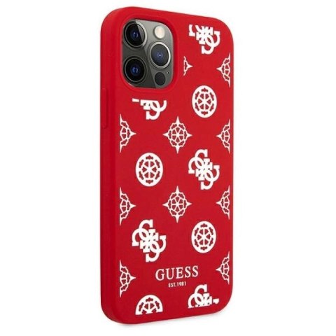 Etui Guess Peony Collection na iPhone 12 Pro Max - czerwone Guess