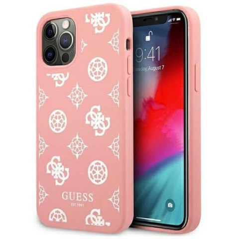 Etui Guess Peony Collection na iPhone 12 Pro Max - różowe Guess