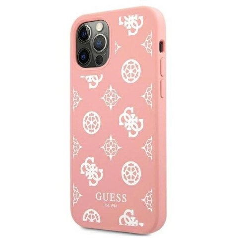 Etui Guess Peony Collection na iPhone 12 Pro Max - różowe Guess