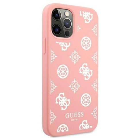 Etui Guess Peony Collection na iPhone 12 Pro Max - różowe Guess