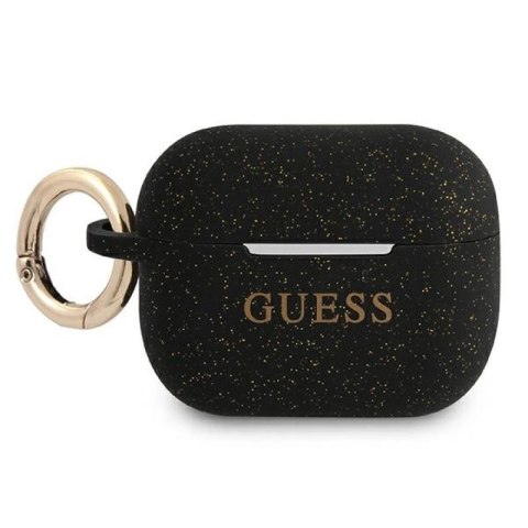 Etui Guess Silicone Glitter na AirPods Pro - czarne Guess
