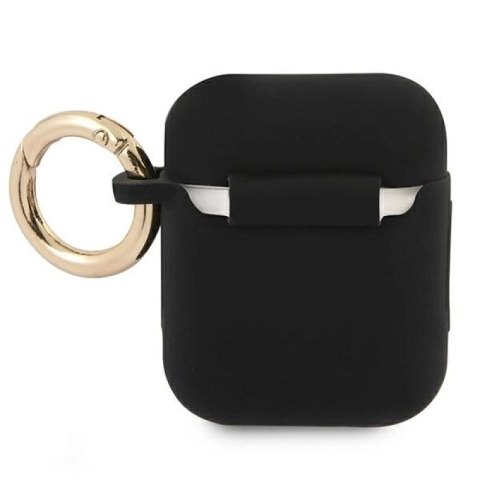 Etui Guess Silicone Vintage Script na AirPods 1/2 - czarne Guess
