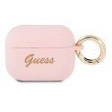 Etui Guess Silicone Vintage Script na AirPods Pro - różowe Guess