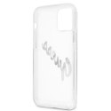 Etui Guess Vintage Script Silver na iPhone 12 Pro Max - przezroczyste Guess