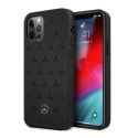 Etui Mercedes Leather Stars Pattern na iPhone 12 Pro Max - czarne Mercedes