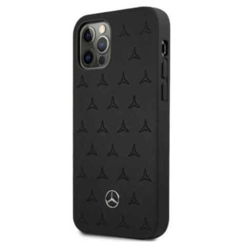 Etui Mercedes Leather Stars Pattern na iPhone 12 Pro Max - czarne Mercedes