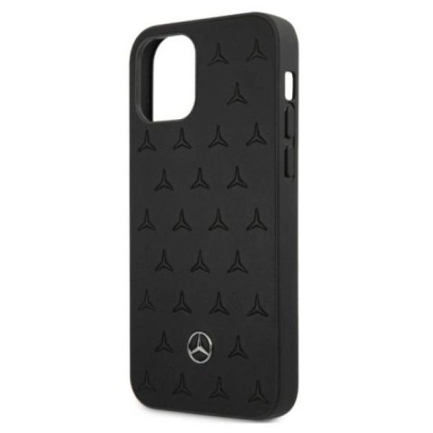 Etui Mercedes Leather Stars Pattern na iPhone 12 Pro Max - czarne Mercedes