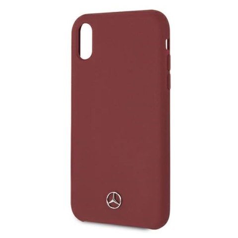 Etui Mercedes Silicone Line na iPhone Xr - czerwone Mercedes