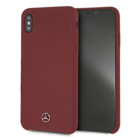 Etui Mercedes Silicone Line na iPhone Xs Max - czerwone Mercedes