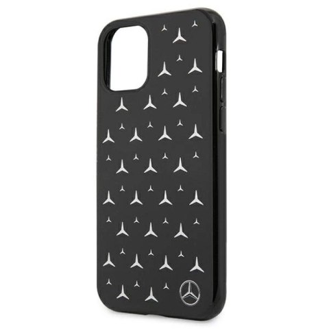 Etui Mercedes Silver Stars Pattern na iPhone 11 / Xr - czarne Mercedes