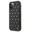 Etui Mercedes Silver Stars Pattern na iPhone 12 Pro Max - czarne Mercedes