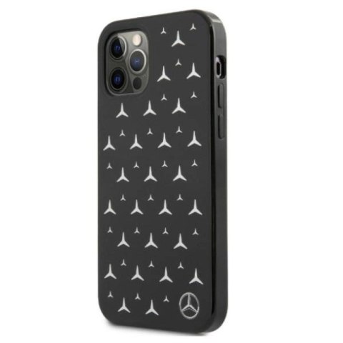 Etui Mercedes Silver Stars Pattern na iPhone 12 Pro Max - czarne Mercedes