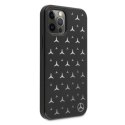 Etui Mercedes Silver Stars Pattern na iPhone 12 Pro Max - czarne Mercedes