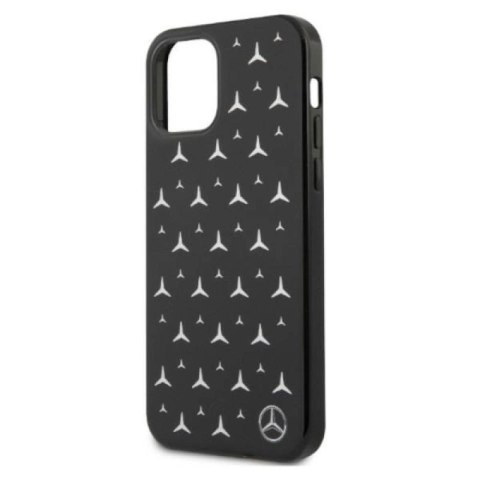 Etui Mercedes Silver Stars Pattern na iPhone 12 Pro Max - czarne Mercedes