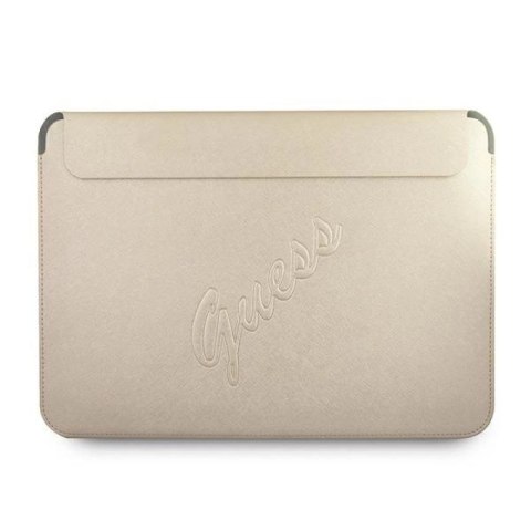 Pokrowiec Guess Saffiano Script na laptopa 13'' - złoty Guess