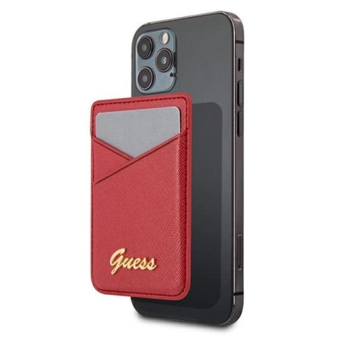 Portfel MagSafe Guess Saffiano - czerwony Guess