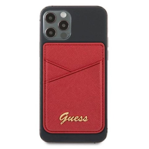 Portfel MagSafe Guess Saffiano - czerwony Guess