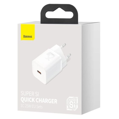 Baseus Super Si 1C szybka ładowarka USB Typ C 25W Power Delivery Quick Charge biały (CCSP020102) Baseus