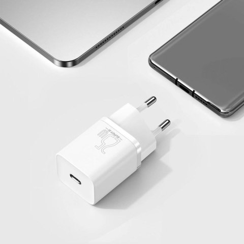 Baseus Super Si 1C szybka ładowarka USB Typ C 25W Power Delivery Quick Charge biały (CCSP020102) Baseus