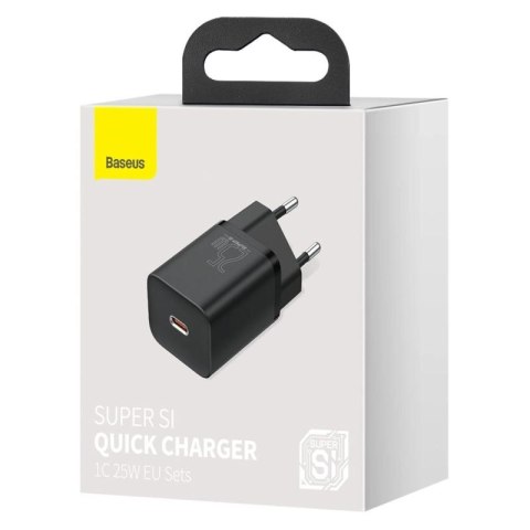 Baseus Super Si 1C szybka ładowarka USB Typ C 25W Power Delivery Quick Charge czarny (CCSP020101) Baseus
