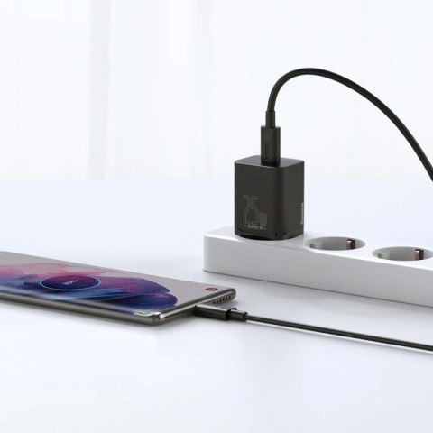 Baseus Super Si 1C szybka ładowarka USB Typ C 25W Power Delivery Quick Charge czarny (CCSP020101) Baseus