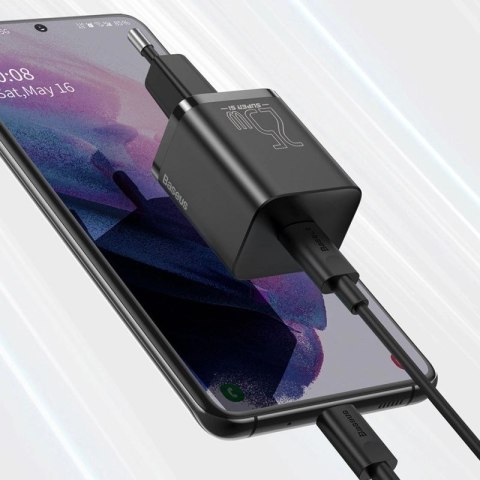 Baseus Super Si 1C szybka ładowarka USB Typ C 25W Power Delivery Quick Charge czarny (CCSP020101) Baseus
