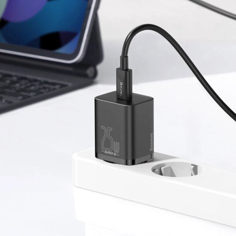 Baseus Super Si 1C szybka ładowarka USB Typ C 25W Power Delivery Quick Charge czarny (CCSP020101) Baseus